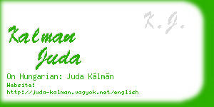 kalman juda business card